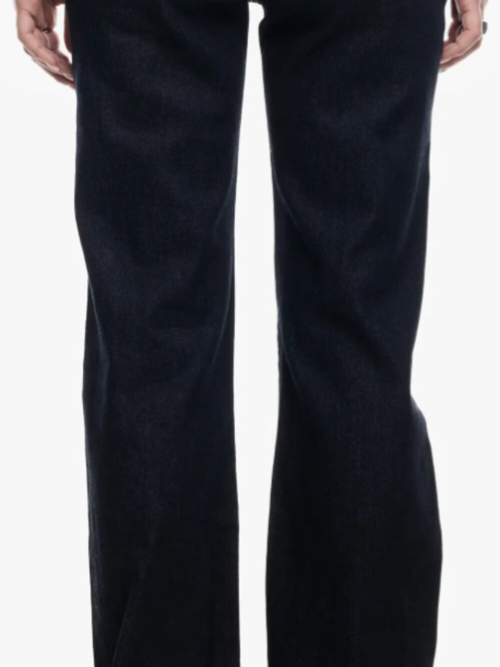 LIONESS Cocoon Dipped Low Rise Straight Leg Jeans, X-Small, DARK DENIM - Picture 3 of 6